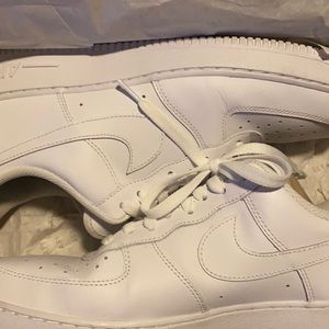 Nike Air Force 1 . Worn once .All white